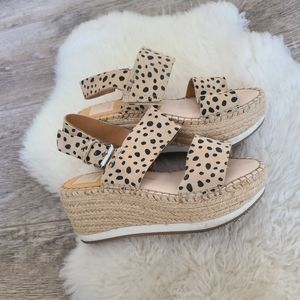 Dolce Vita Cheetah Strap Wedges